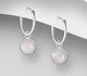 925 Sterling Silver Hoop Earrings, Decorated with Various Gemstones