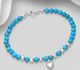 925 Sterling Silver Heart Bracelet, Beaded with Various Gemstones