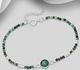 925 Sterling Silver Bracelet, Beaded with Various Gemstone Beads