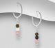 925 Sterling Silver Hoop Earrings, Decorated with Gemstones