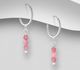 925 Sterling Silver Hoop Earrings, Decorated with Gemstones