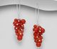 925 Sterling Silver Hook Earrings, Beaded with Various Gemstones