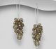 925 Sterling Silver Hook Earrings, Beaded with Various Gemstones