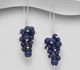 925 Sterling Silver Hook Earrings, Beaded with Various Gemstones