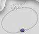 925 Sterling Silver Adjustable Bracelet, Decorated with Various Gemstones