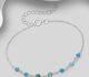 925 Sterling Silver Bracelet, Beaded with 3-4 mm Wide Gemstone Beads