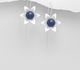 925 Sterling Silver Flower Hook Earrings, Decorated with Various Gemstones