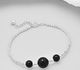 925 Sterling Silver Ball Bracelet, Beaded with Various Gemstones