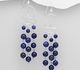 925 Sterling Silver Earrings, Beaded with Various Gemstones