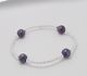 925 Sterling Silver Elastic Bracelet, Beaded with Various Gemstones