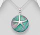 925 Sterling Silver Starfish Pendant Decorated With Shell