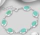 925 Sterling Silver Bracelet Decorated With Reconstructed Turquoise and Resin and Shell