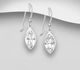 Sparkle by 7K - 925 Sterling Silver Hook Earrings Decorated with Fine Austrian Crystals