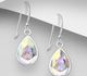 Sparkle by 7K - 925 Sterling Silver Hook Earrings Decorated with Fine Austrian Crystals