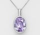 Sparkle by 7K - 925 Sterling Silver Necklace Decorated with Fine Austrian Crystal