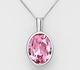 Sparkle by 7K - 925 Sterling Silver Necklace Decorated with Fine Austrian Crystal