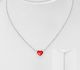 Sparkle by 7K - 925 Sterling Silver Heart Necklace, Decorated with Various Fine Austrian Crystals