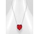 Sparkle by 7K - 925 Sterling Silver Heart Necklace Decorated with Fine Austrian Crystal