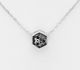 Sparkle by 7K - 925 Sterling Silver Hexagon Necklace, Decorated with Fine Austrian Crystal