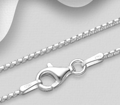 ITALIAN DELIGHT - 925 Sterling Silver Chain, 1.2 mm Wide, Made in Italy.