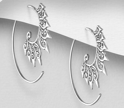 925 Sterling Silver Swirl Earrings