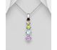 La Preciada - 925 Sterling Silver Pendant, Decorated with Various Gemstones, Gemstone Colors may Vary.