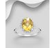 La Preciada - 925 Sterling Silver Solitaire Ring, Decorated with Various Gemstones