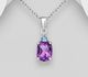 La Preciada - 925 Sterling Silver Pendant, Decorted with Gemstones