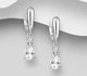 La Preciada - 925 Sterling Silver Omega Lock Earrings, Decorated with Various Gemstones