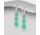 La Preciada - 925 Sterling Silver Omega Lock Earrings, Decorated with Various Gemstones