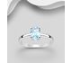 La Preciada - 925 Sterling Silver Solitaire Ring, Decorated with Various Gemstones