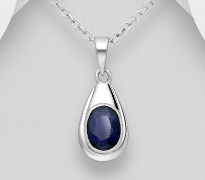 925 Sterling Silver Pendant, Decorated with Various Gemstones