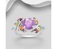 La Preciada - 925 Sterling Silver Ring, Decorated with Various Gemstone Colours may Vary.