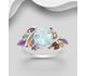 La Preciada - 925 Sterling Silver Ring, Decorated with Various Gemstone Colours may Vary.