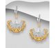 La Preciada - 925 Sterling Silver Omega Lock Earrings, Decorated with Various Gemstones and CZ Simulated Diamonds