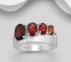 La Preciada - 925 Sterling Silver Ring, Decorated with Gemstones