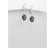 La Preciada - 925 Sterling Silver Omega Lock Earrings, Decorated with Various Gemstones