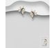 La Preciada - 925 Sterling Silver Omega Lock Earrings, Decorated with CZ Simulated Diamonds and Ethiopian Opal