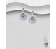 La Preciada - 925 Sterling Silver Omega Lock Earrings, Decorated with Various Gemstones and CZ Simulated Diamonds