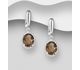 La Preciada - 925 Sterling Silver Omega Lock Earrings, Decorated with Various Gemstones