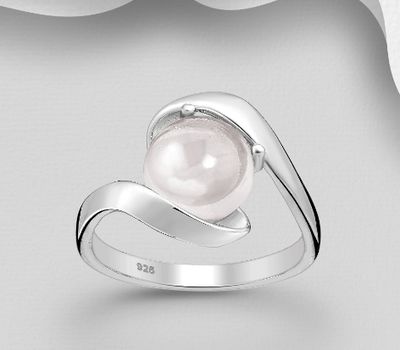 La Preciada - 925 Sterling Silver Ring, Decorated with Rose Quartz