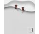 La Preciada - 925 Sterling Silver Omega-Lock Earrings, Decorated with Gemstones