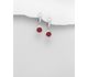 La Preciada - 925 Sterling Silver Omega Lock Earrings, Decorated with Various Gemstones