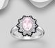 La Preciada - 925 Sterling Silver Ring, Decorated with CZ Simulated Diamonds and Various Gemstones