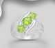 La Preciada - 925 Sterling Silver Ring, Decorated with Peridots or Smoky Quartz