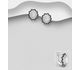 La Preciada - 925 Sterling Silver Omega Lock Earrings, Decorated with CZ Simulated Diamonds and Ethiopian Opal