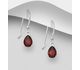 La Preciada - 925 Sterling Silver Hook Earrings, Decorated with Gemstones