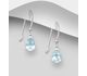 La Preciada - 925 Sterling Silver Hook Earrings, Decorated with Gemstones