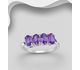 La Preciada - 925 Sterling Silver Ring, Decorated with Various Gemstones