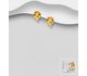 La Preciada - 925 Sterling Silver Omega Lock Earrings, Decorated with Citrine